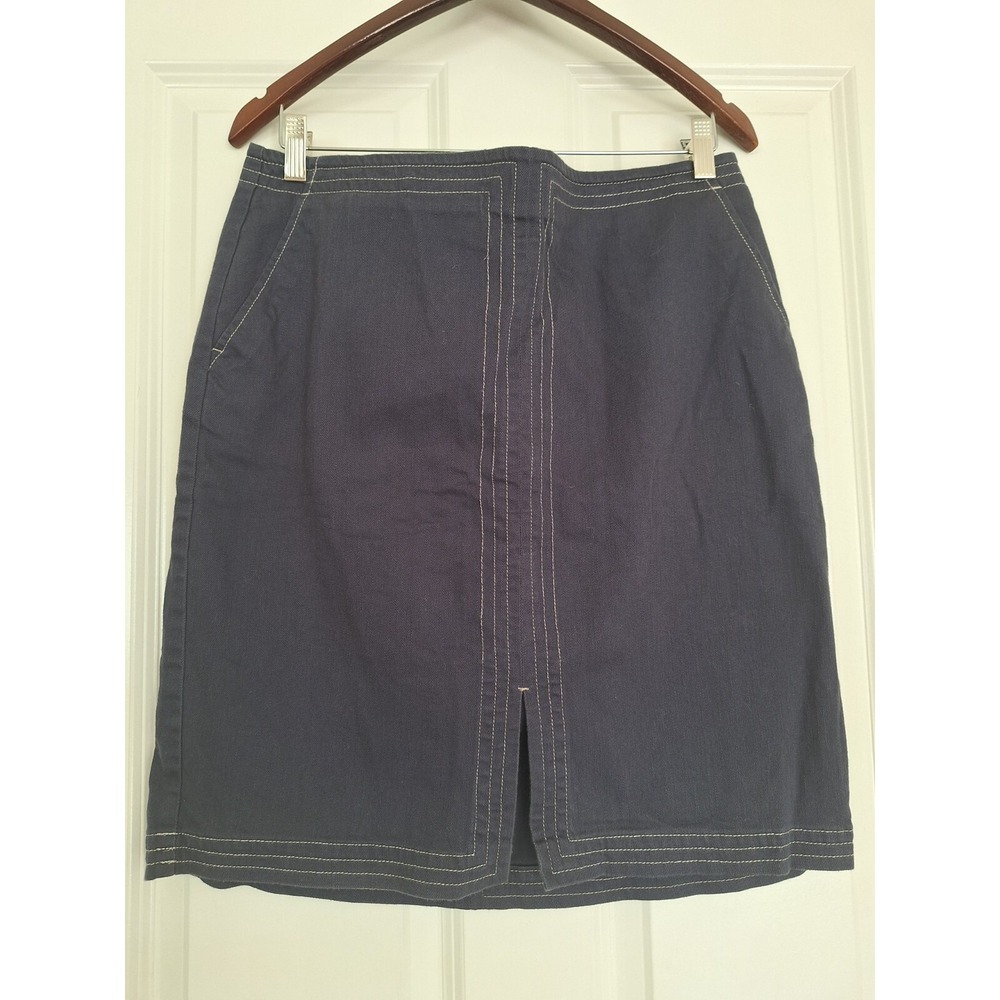 Talbots blue cotton skirt size 14